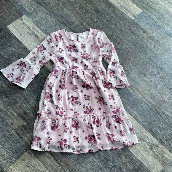 Wonder Nation Pink Floral Kids Dress - Picture 1 of 4